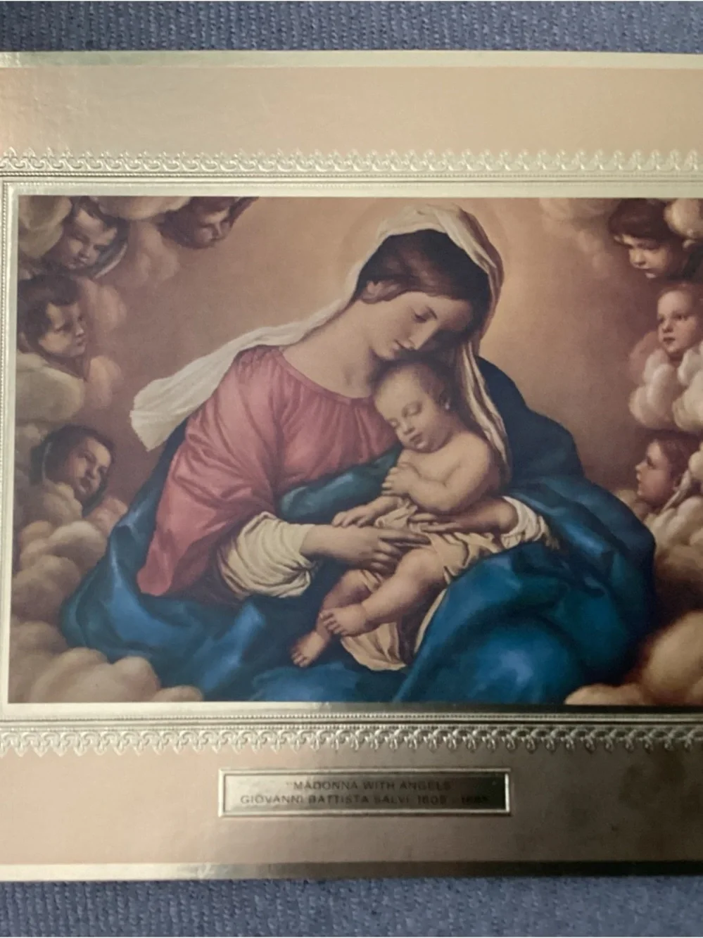 Vintage “Madonna with Angels” E C Art NU-Art Etchcraft USA.
